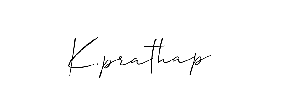 Also we have K.prathap name is the best signature style. Create professional handwritten signature collection using Allison_Script autograph style. K.prathap signature style 2 images and pictures png