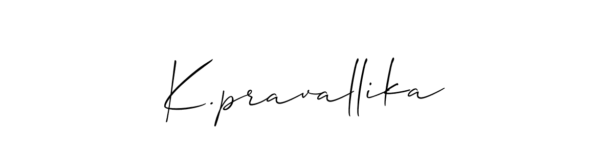 This is the best signature style for the K.pravallika name. Also you like these signature font (Allison_Script). Mix name signature. K.pravallika signature style 2 images and pictures png