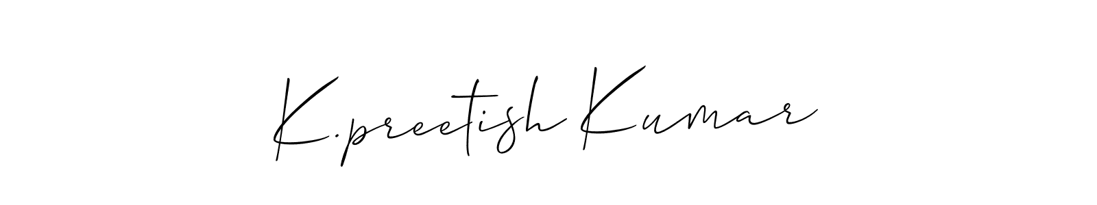 Make a beautiful signature design for name K.preetish Kumar. Use this online signature maker to create a handwritten signature for free. K.preetish Kumar signature style 2 images and pictures png