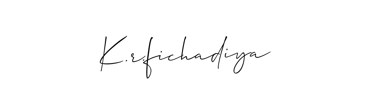 Here are the top 10 professional signature styles for the name K.r.fichadiya. These are the best autograph styles you can use for your name. K.r.fichadiya signature style 2 images and pictures png