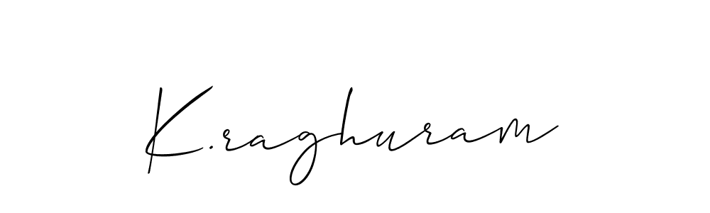 Best and Professional Signature Style for K.raghuram. Allison_Script Best Signature Style Collection. K.raghuram signature style 2 images and pictures png