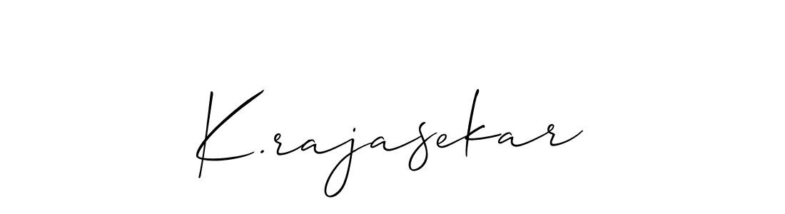 Make a beautiful signature design for name K.rajasekar. With this signature (Allison_Script) style, you can create a handwritten signature for free. K.rajasekar signature style 2 images and pictures png