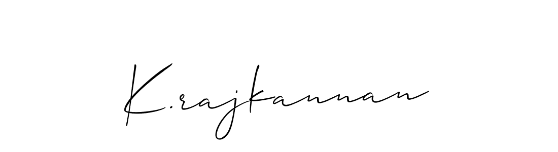 Also You can easily find your signature by using the search form. We will create K.rajkannan name handwritten signature images for you free of cost using Allison_Script sign style. K.rajkannan signature style 2 images and pictures png