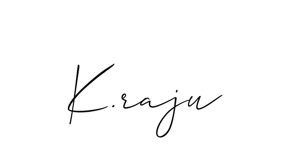 You should practise on your own different ways (Allison_Script) to write your name (K.raju) in signature. don't let someone else do it for you. K.raju signature style 2 images and pictures png