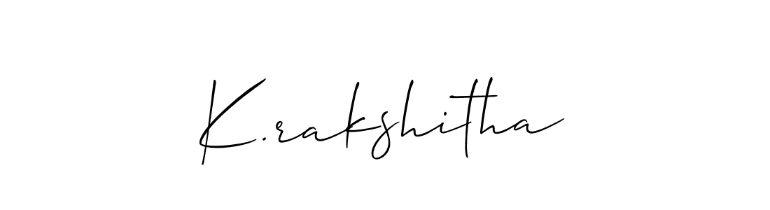 Create a beautiful signature design for name K.rakshitha. With this signature (Allison_Script) fonts, you can make a handwritten signature for free. K.rakshitha signature style 2 images and pictures png
