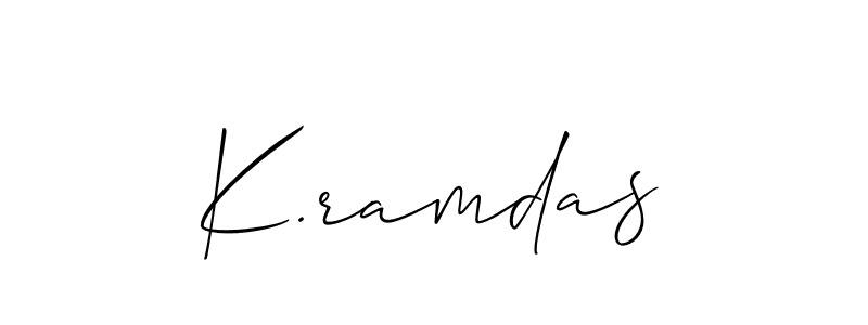 You can use this online signature creator to create a handwritten signature for the name K.ramdas. This is the best online autograph maker. K.ramdas signature style 2 images and pictures png