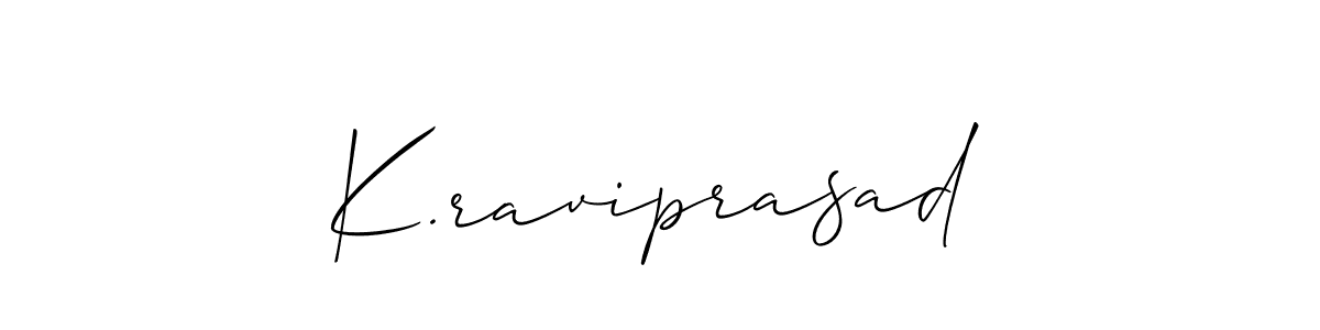 Similarly Allison_Script is the best handwritten signature design. Signature creator online .You can use it as an online autograph creator for name K.raviprasad. K.raviprasad signature style 2 images and pictures png