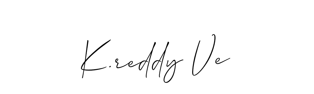 The best way (Allison_Script) to make a short signature is to pick only two or three words in your name. The name K.reddy Ve include a total of six letters. For converting this name. K.reddy Ve signature style 2 images and pictures png