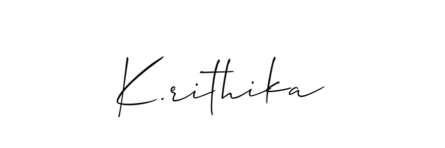 How to Draw K.rithika signature style? Allison_Script is a latest design signature styles for name K.rithika. K.rithika signature style 2 images and pictures png