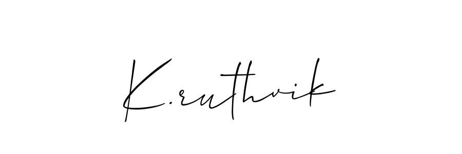 It looks lik you need a new signature style for name K.ruthvik. Design unique handwritten (Allison_Script) signature with our free signature maker in just a few clicks. K.ruthvik signature style 2 images and pictures png