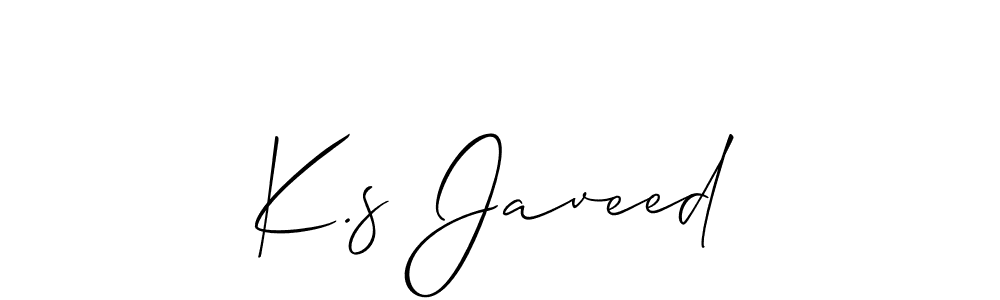 Also You can easily find your signature by using the search form. We will create K.s Javeed name handwritten signature images for you free of cost using Allison_Script sign style. K.s Javeed signature style 2 images and pictures png