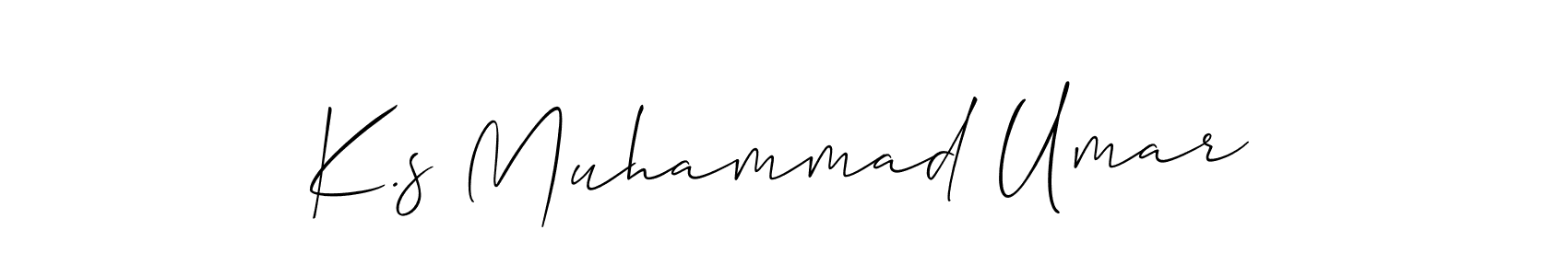 It looks lik you need a new signature style for name K.s Muhammad Umar. Design unique handwritten (Allison_Script) signature with our free signature maker in just a few clicks. K.s Muhammad Umar signature style 2 images and pictures png