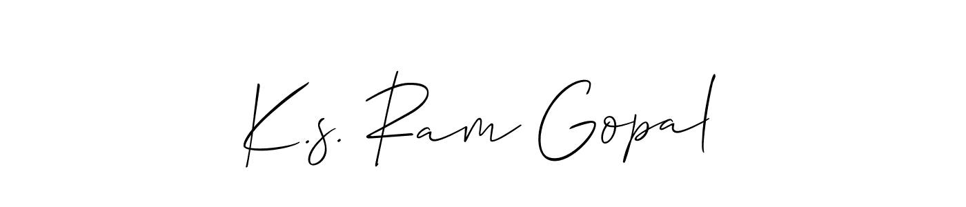 K.s. Ram Gopal stylish signature style. Best Handwritten Sign (Allison_Script) for my name. Handwritten Signature Collection Ideas for my name K.s. Ram Gopal. K.s. Ram Gopal signature style 2 images and pictures png