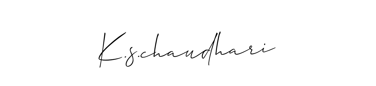 Make a beautiful signature design for name K.s.chaudhari. Use this online signature maker to create a handwritten signature for free. K.s.chaudhari signature style 2 images and pictures png