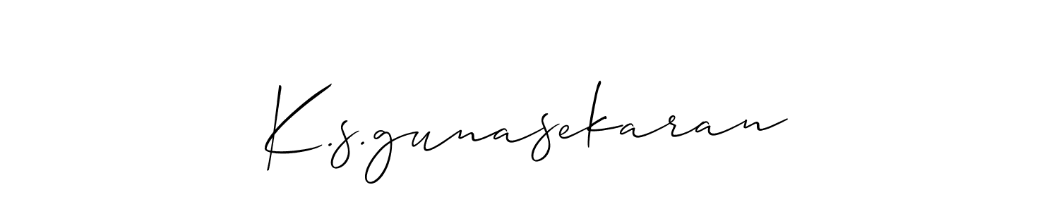 You can use this online signature creator to create a handwritten signature for the name K.s.gunasekaran. This is the best online autograph maker. K.s.gunasekaran signature style 2 images and pictures png