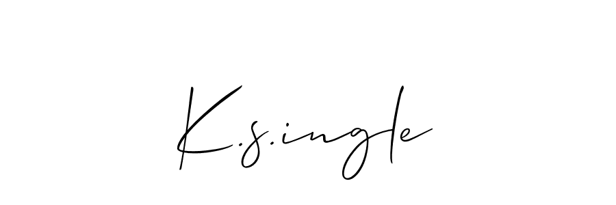 Make a short K.s.ingle signature style. Manage your documents anywhere anytime using Allison_Script. Create and add eSignatures, submit forms, share and send files easily. K.s.ingle signature style 2 images and pictures png