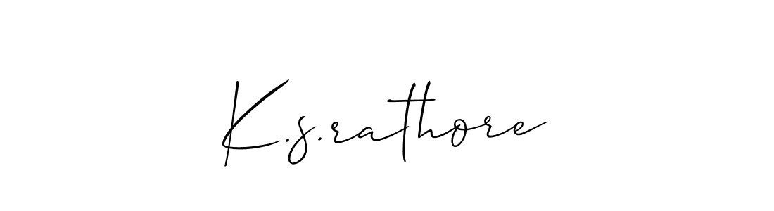 Create a beautiful signature design for name K.s.rathore. With this signature (Allison_Script) fonts, you can make a handwritten signature for free. K.s.rathore signature style 2 images and pictures png