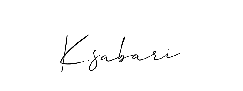 Once you've used our free online signature maker to create your best signature Allison_Script style, it's time to enjoy all of the benefits that K.sabari name signing documents. K.sabari signature style 2 images and pictures png