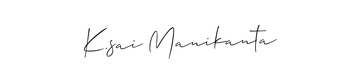 K.sai Manikanta stylish signature style. Best Handwritten Sign (Allison_Script) for my name. Handwritten Signature Collection Ideas for my name K.sai Manikanta. K.sai Manikanta signature style 2 images and pictures png