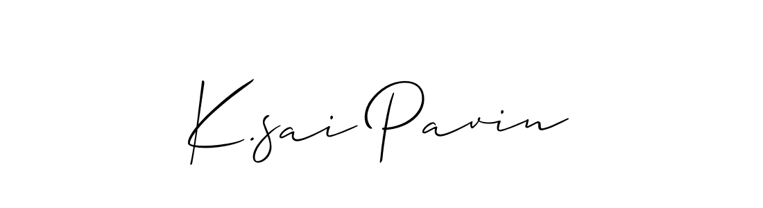 Also we have K.sai Pavin name is the best signature style. Create professional handwritten signature collection using Allison_Script autograph style. K.sai Pavin signature style 2 images and pictures png
