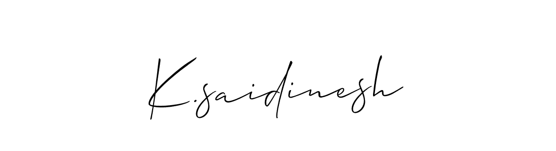 Once you've used our free online signature maker to create your best signature Allison_Script style, it's time to enjoy all of the benefits that K.saidinesh name signing documents. K.saidinesh signature style 2 images and pictures png