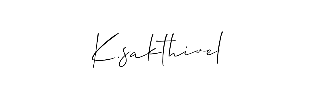 How to make K.sakthivel signature? Allison_Script is a professional autograph style. Create handwritten signature for K.sakthivel name. K.sakthivel signature style 2 images and pictures png