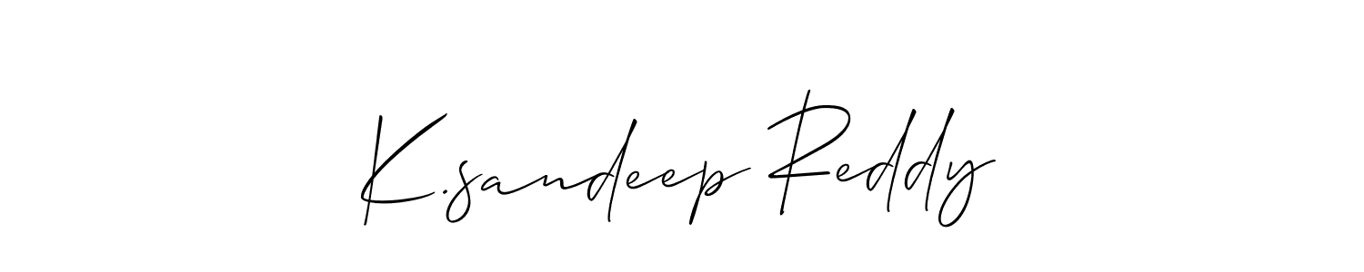 You should practise on your own different ways (Allison_Script) to write your name (K.sandeep Reddy) in signature. don't let someone else do it for you. K.sandeep Reddy signature style 2 images and pictures png