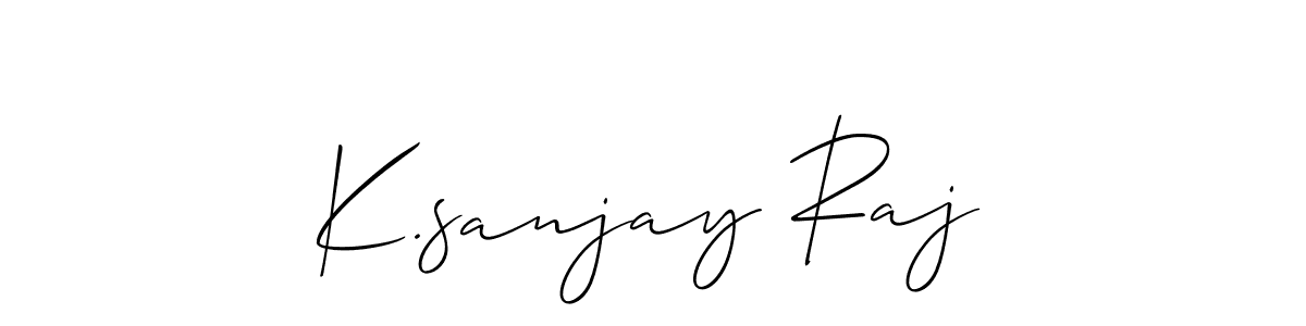 Also You can easily find your signature by using the search form. We will create K.sanjay Raj name handwritten signature images for you free of cost using Allison_Script sign style. K.sanjay Raj signature style 2 images and pictures png