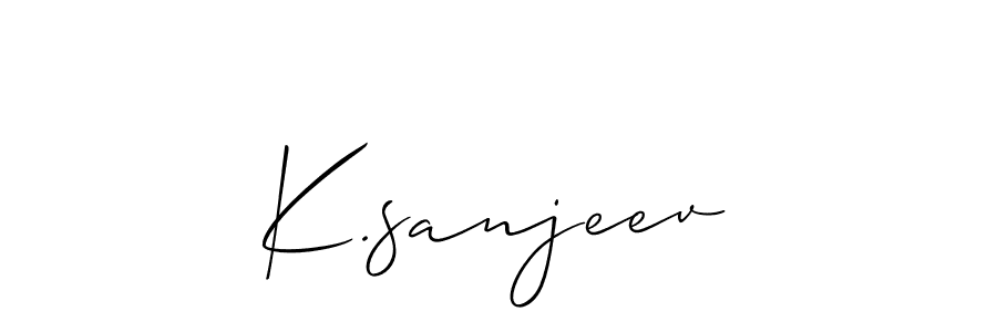 You should practise on your own different ways (Allison_Script) to write your name (K.sanjeev) in signature. don't let someone else do it for you. K.sanjeev signature style 2 images and pictures png