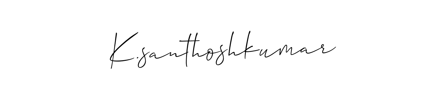 K.santhoshkumar stylish signature style. Best Handwritten Sign (Allison_Script) for my name. Handwritten Signature Collection Ideas for my name K.santhoshkumar. K.santhoshkumar signature style 2 images and pictures png