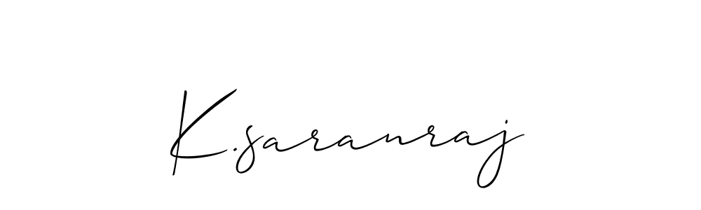 How to make K.saranraj signature? Allison_Script is a professional autograph style. Create handwritten signature for K.saranraj name. K.saranraj signature style 2 images and pictures png