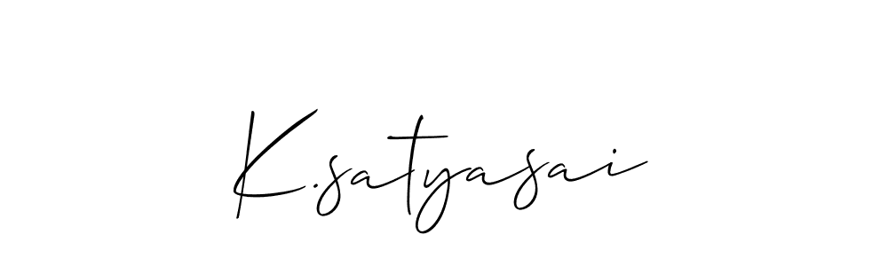 Also we have K.satyasai name is the best signature style. Create professional handwritten signature collection using Allison_Script autograph style. K.satyasai signature style 2 images and pictures png