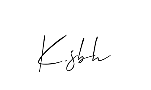 How to make K.sbh signature? Allison_Script is a professional autograph style. Create handwritten signature for K.sbh name. K.sbh signature style 2 images and pictures png