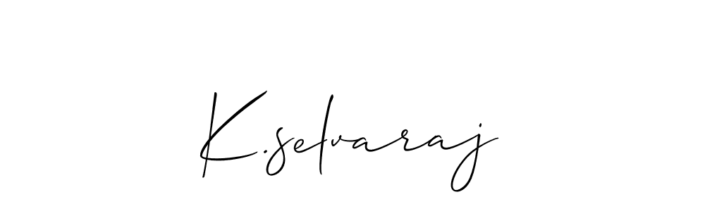 It looks lik you need a new signature style for name K.selvaraj. Design unique handwritten (Allison_Script) signature with our free signature maker in just a few clicks. K.selvaraj signature style 2 images and pictures png