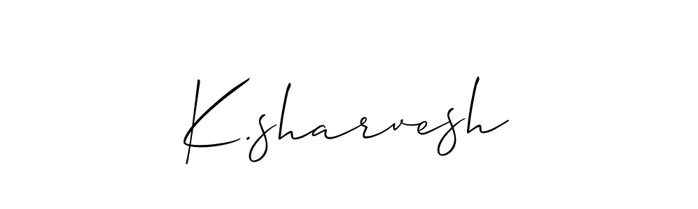 Use a signature maker to create a handwritten signature online. With this signature software, you can design (Allison_Script) your own signature for name K.sharvesh. K.sharvesh signature style 2 images and pictures png