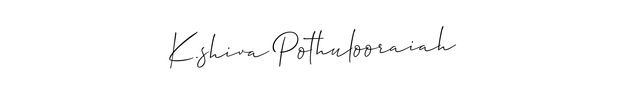 Make a beautiful signature design for name K.shiva Pothulooraiah. With this signature (Allison_Script) style, you can create a handwritten signature for free. K.shiva Pothulooraiah signature style 2 images and pictures png