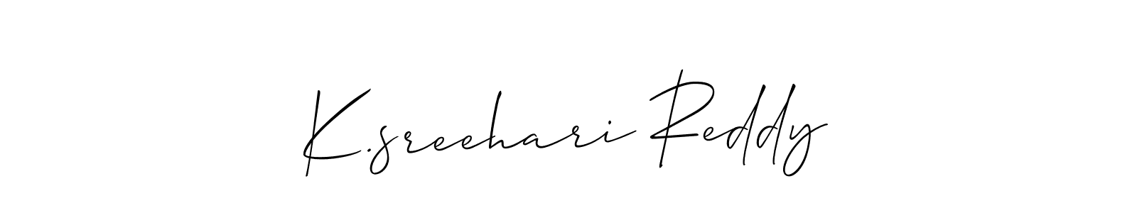 How to make K.sreehari Reddy signature? Allison_Script is a professional autograph style. Create handwritten signature for K.sreehari Reddy name. K.sreehari Reddy signature style 2 images and pictures png