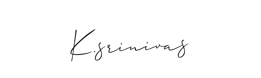 Also You can easily find your signature by using the search form. We will create K.srinivas name handwritten signature images for you free of cost using Allison_Script sign style. K.srinivas signature style 2 images and pictures png
