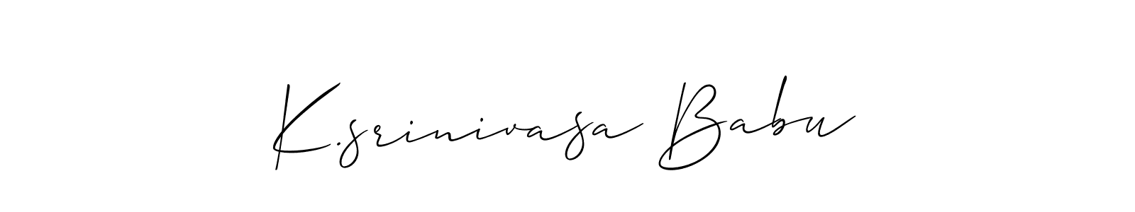 You should practise on your own different ways (Allison_Script) to write your name (K.srinivasa Babu) in signature. don't let someone else do it for you. K.srinivasa Babu signature style 2 images and pictures png