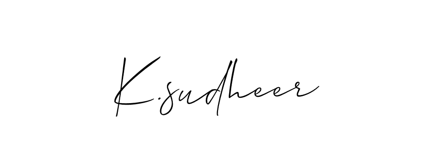 Best and Professional Signature Style for K.sudheer. Allison_Script Best Signature Style Collection. K.sudheer signature style 2 images and pictures png