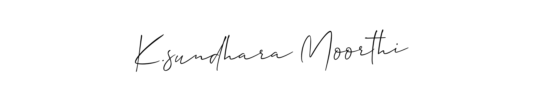 Make a short K.sundhara Moorthi signature style. Manage your documents anywhere anytime using Allison_Script. Create and add eSignatures, submit forms, share and send files easily. K.sundhara Moorthi signature style 2 images and pictures png