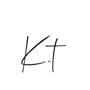 This is the best signature style for the K.t name. Also you like these signature font (Allison_Script). Mix name signature. K.t signature style 2 images and pictures png