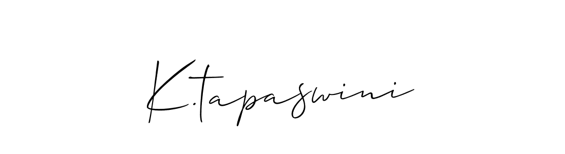 Make a beautiful signature design for name K.tapaswini. With this signature (Allison_Script) style, you can create a handwritten signature for free. K.tapaswini signature style 2 images and pictures png