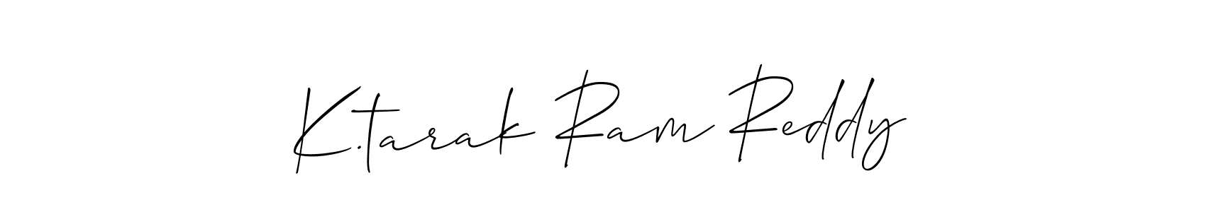 Similarly Allison_Script is the best handwritten signature design. Signature creator online .You can use it as an online autograph creator for name K.tarak Ram Reddy. K.tarak Ram Reddy signature style 2 images and pictures png