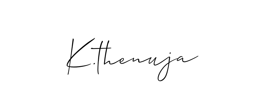 Similarly Allison_Script is the best handwritten signature design. Signature creator online .You can use it as an online autograph creator for name K.thenuja. K.thenuja signature style 2 images and pictures png