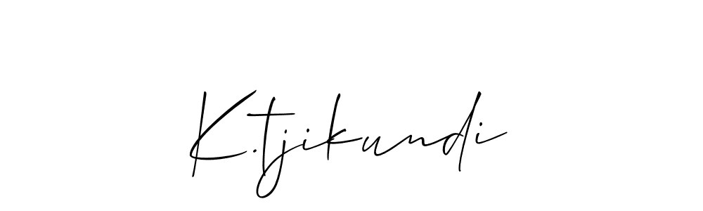 This is the best signature style for the K.tjikundi name. Also you like these signature font (Allison_Script). Mix name signature. K.tjikundi signature style 2 images and pictures png