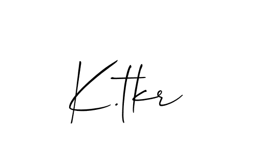 Use a signature maker to create a handwritten signature online. With this signature software, you can design (Allison_Script) your own signature for name K.tkr. K.tkr signature style 2 images and pictures png