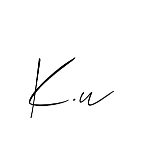 Also we have K.u name is the best signature style. Create professional handwritten signature collection using Allison_Script autograph style. K.u signature style 2 images and pictures png