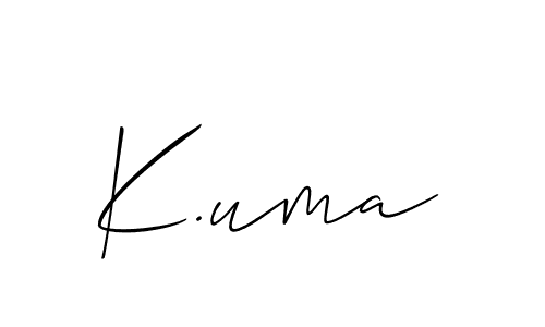 It looks lik you need a new signature style for name K.uma. Design unique handwritten (Allison_Script) signature with our free signature maker in just a few clicks. K.uma signature style 2 images and pictures png