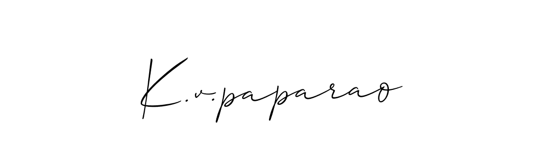How to make K.v.paparao signature? Allison_Script is a professional autograph style. Create handwritten signature for K.v.paparao name. K.v.paparao signature style 2 images and pictures png